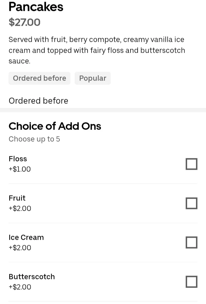 Menu, Holy Ground