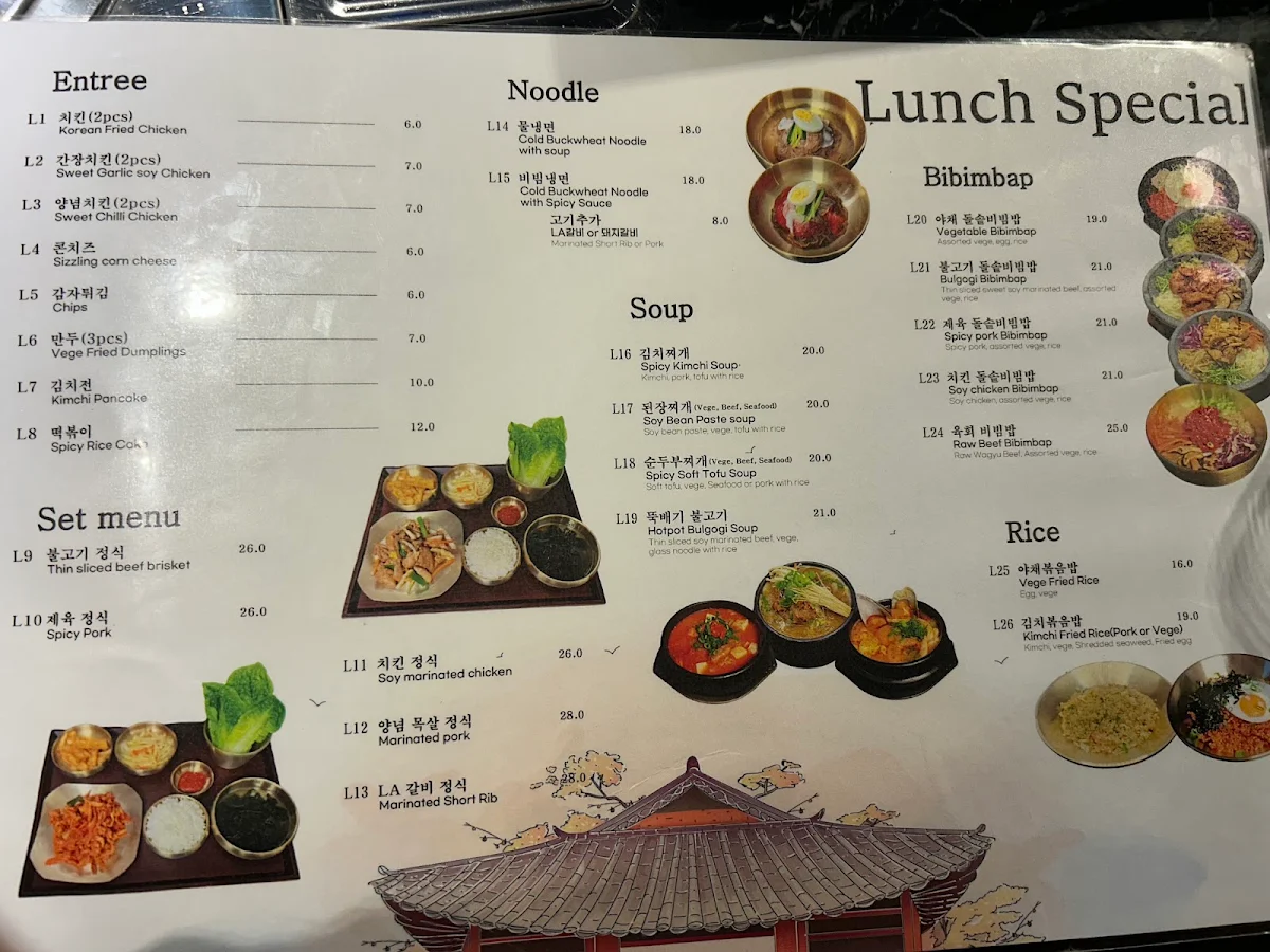 Menu, Hwaro92