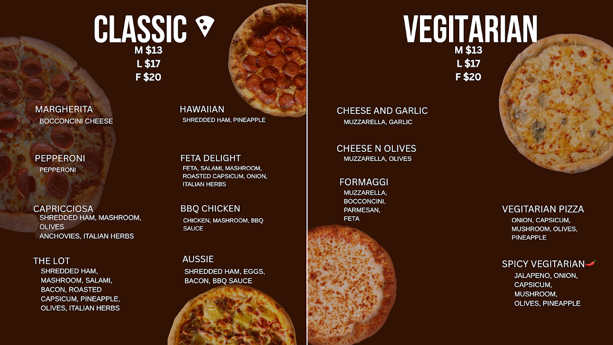 Menu, CHRIS CRUST