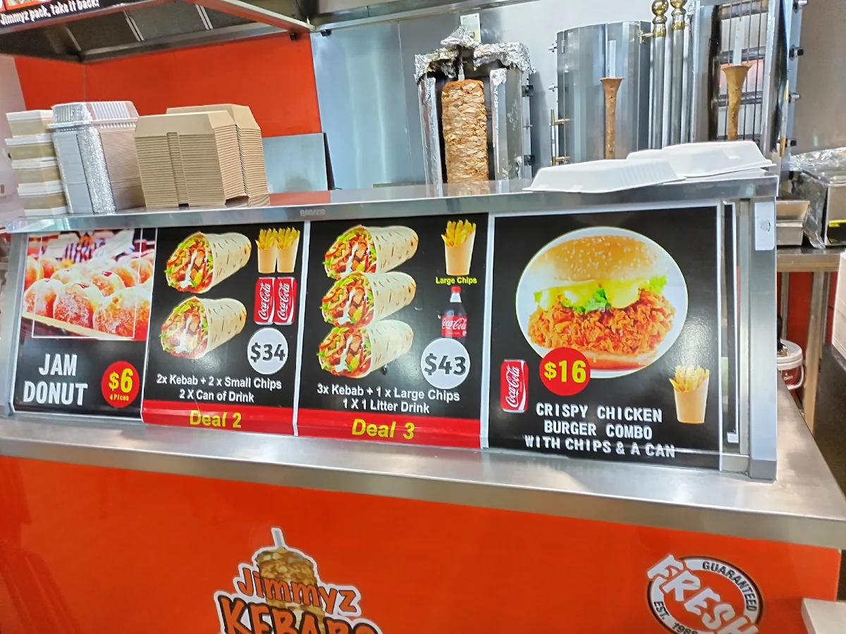 Menu, Jimmyz Kebabs