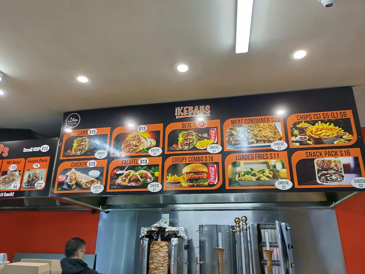 Menu, Jimmyz Kebabs