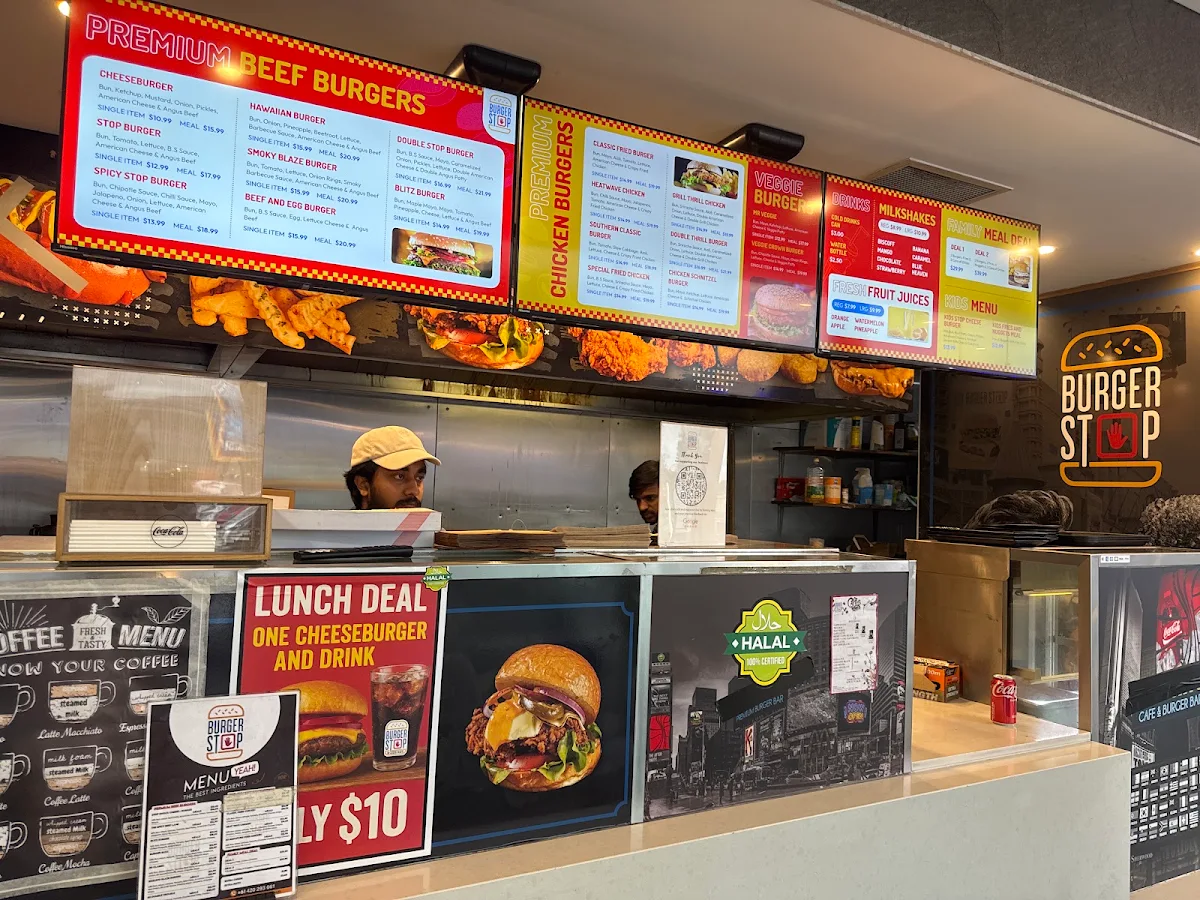 Menu, Burger Stop