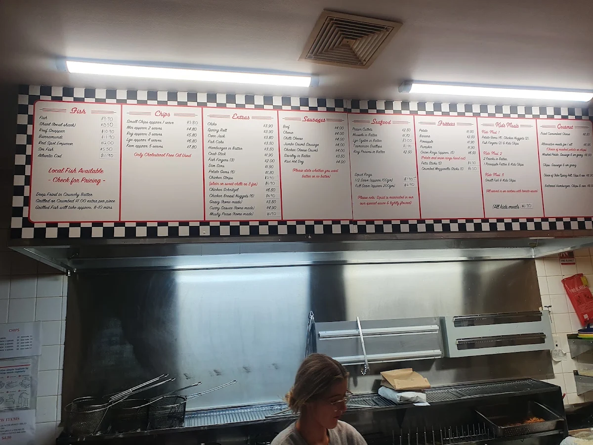 Menu, Canning Vale Fish & Chips