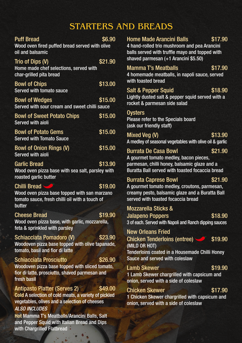 Menu, The Founders Restaurant