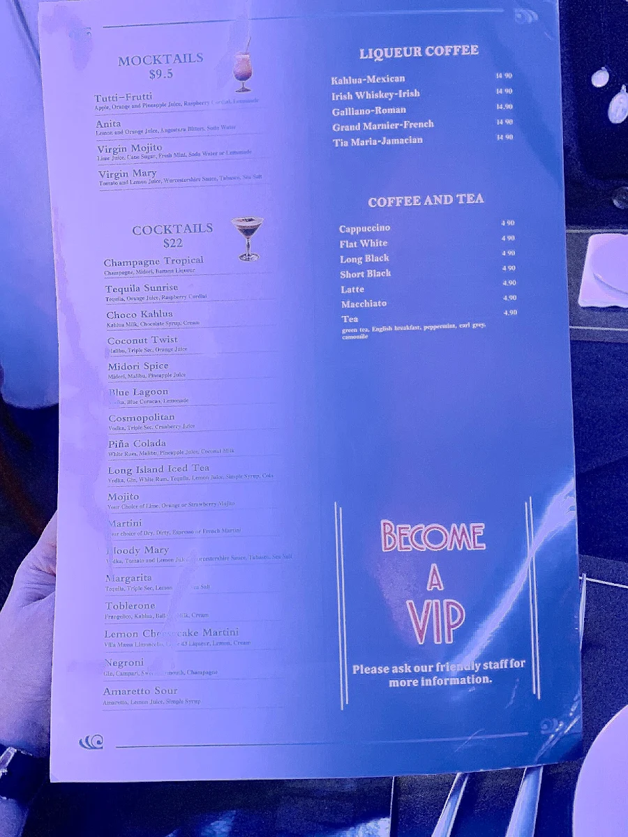 Menu, Galaxy Seafood and Mediterranean Restaurant
