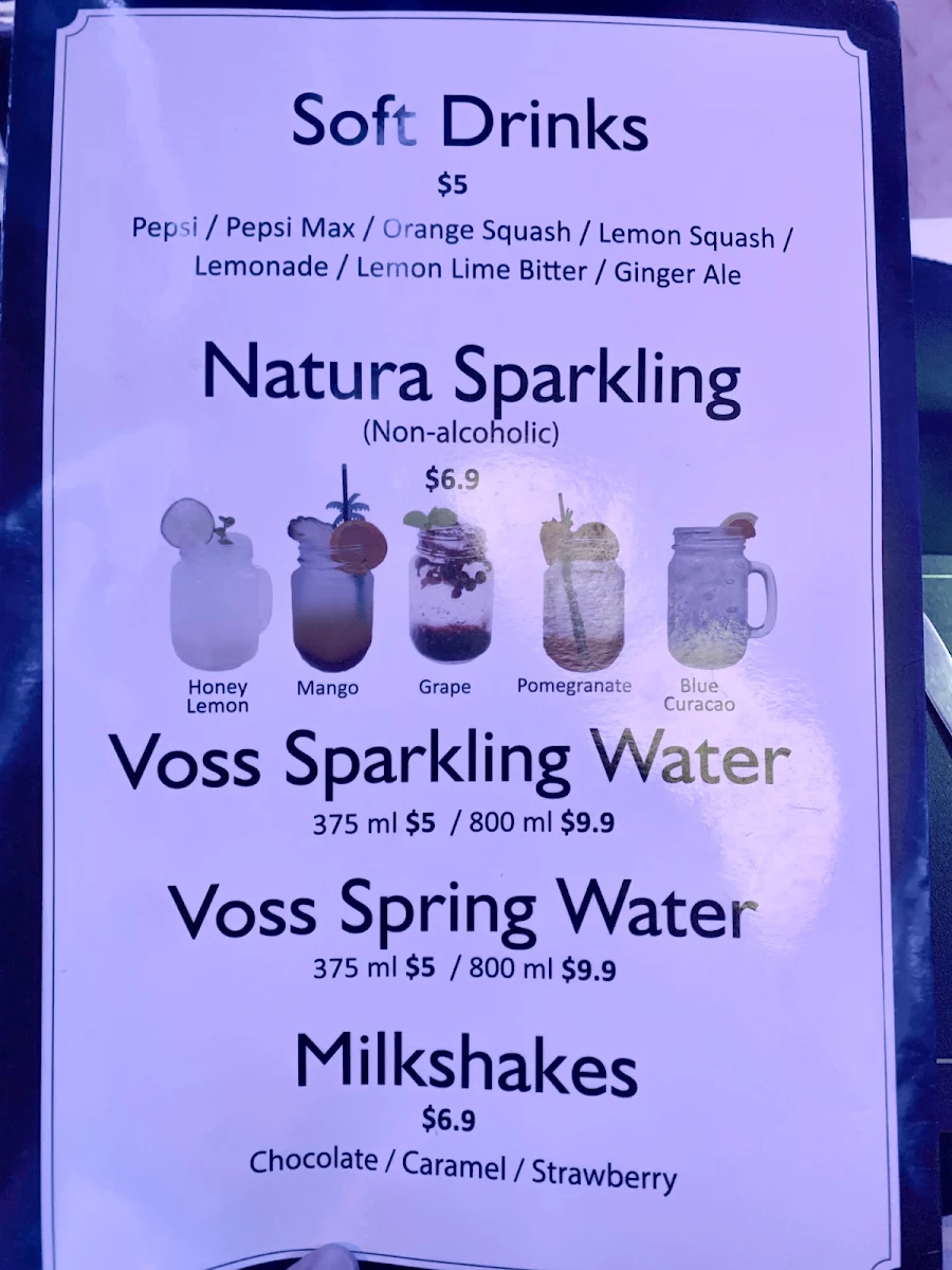 Menu, Galaxy Seafood and Mediterranean Restaurant