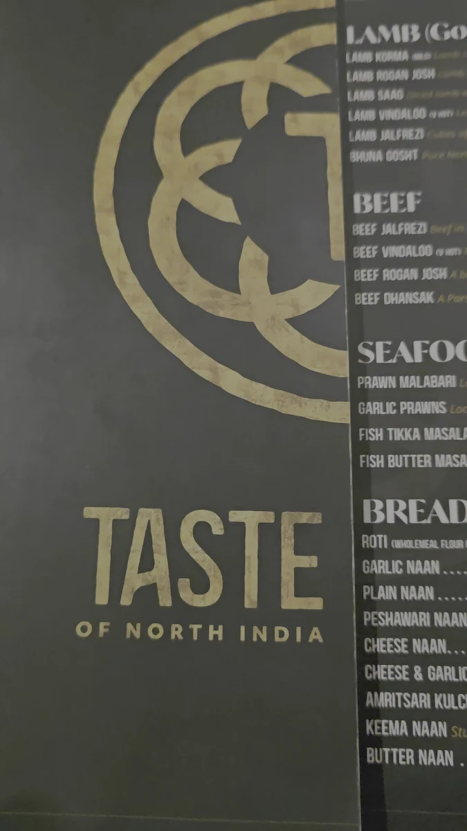 Menu, Taste of north India