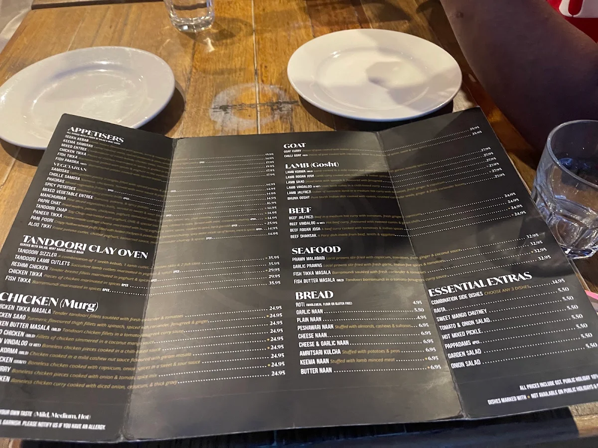 Menu, Taste of north India