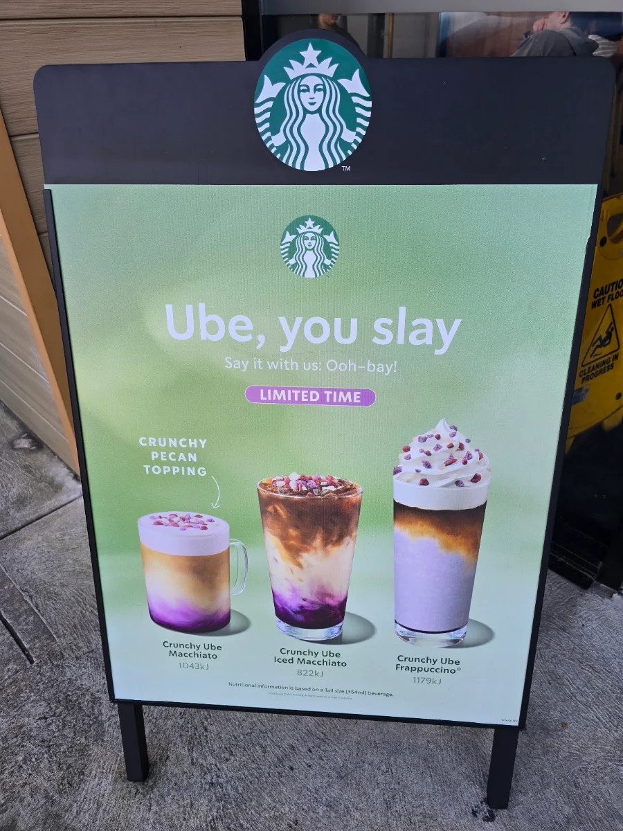 Menu, Starbucks Marsden Park