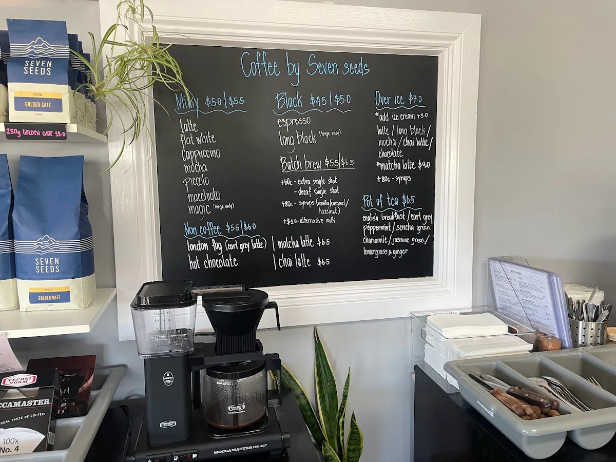 Menu, The Nook on Hopkins