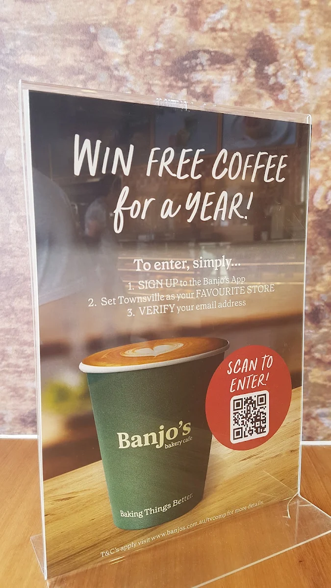 Menu, Banjo’s Bakery Café – Townsville West End (Drive Thru)