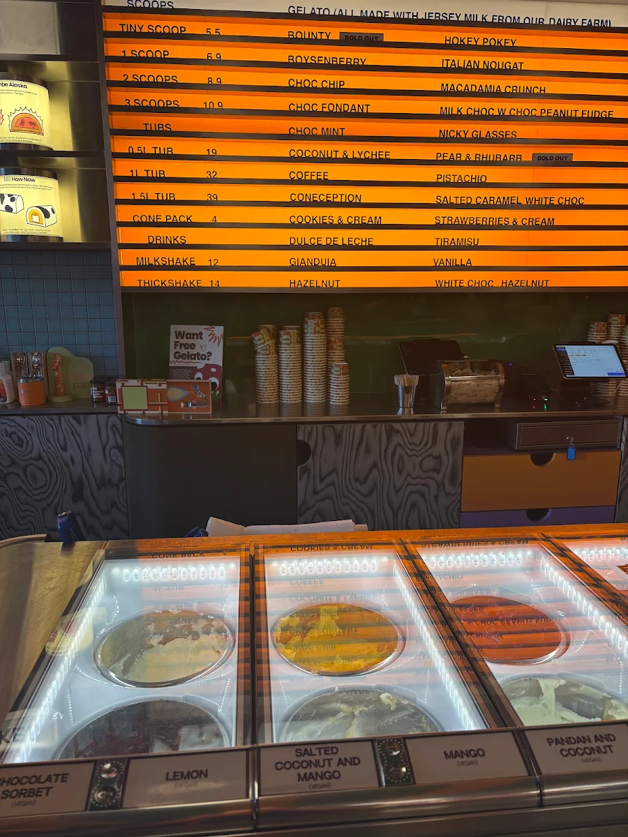 Menu, Gelato Messina Glenelg