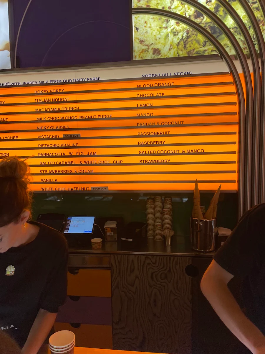 Menu, Gelato Messina Glenelg