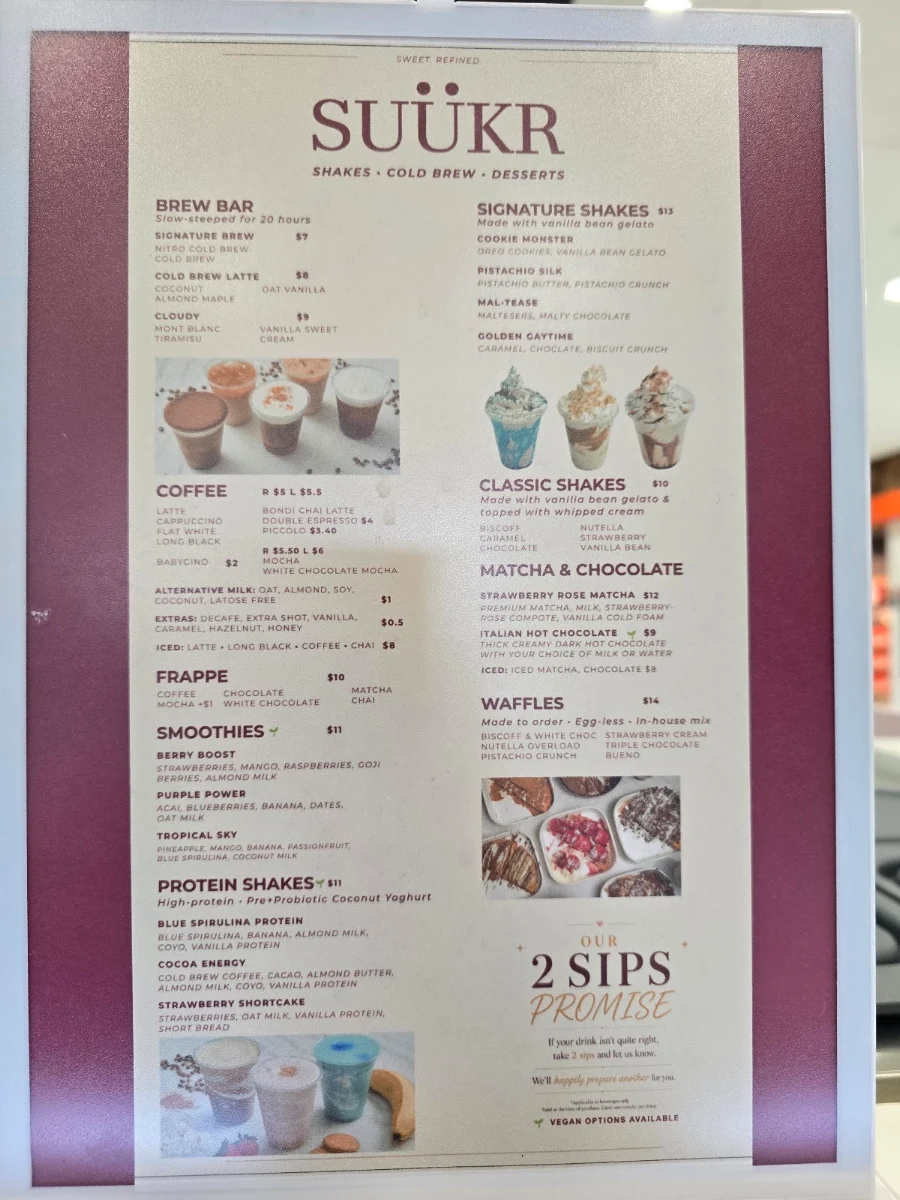 Menu, SUUKR