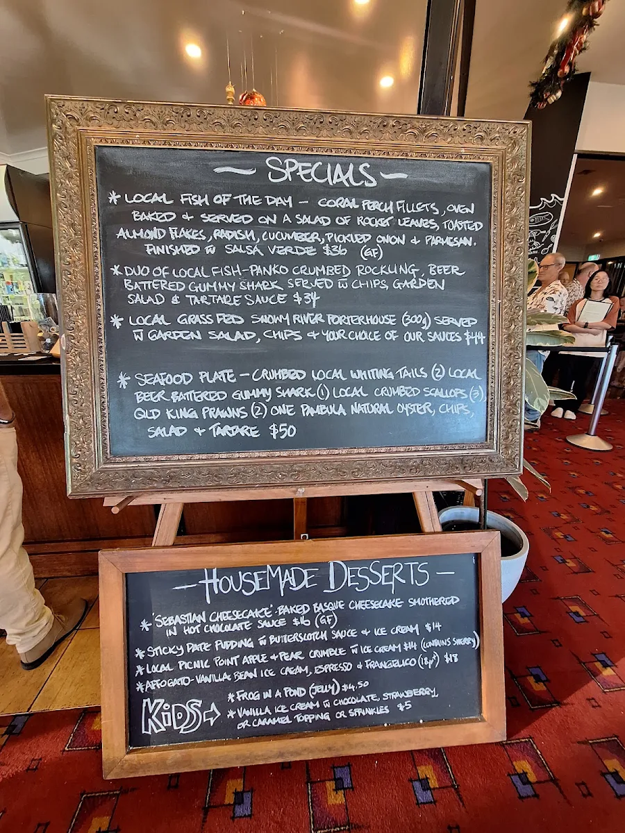 Menu, Lakes Entrance Central Bistro