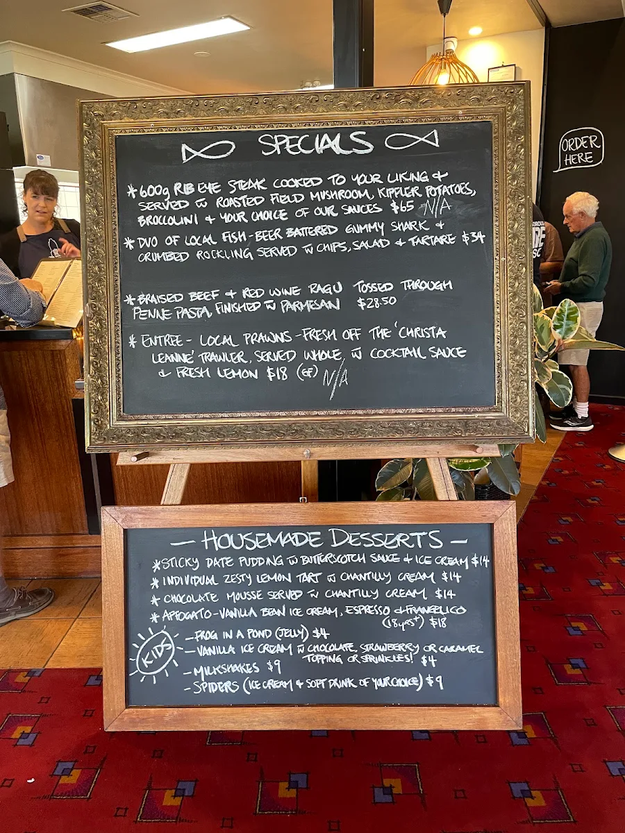 Menu, Lakes Entrance Central Bistro