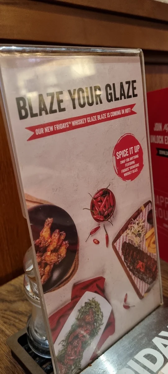 Menu, TGI Fridays Green Hills