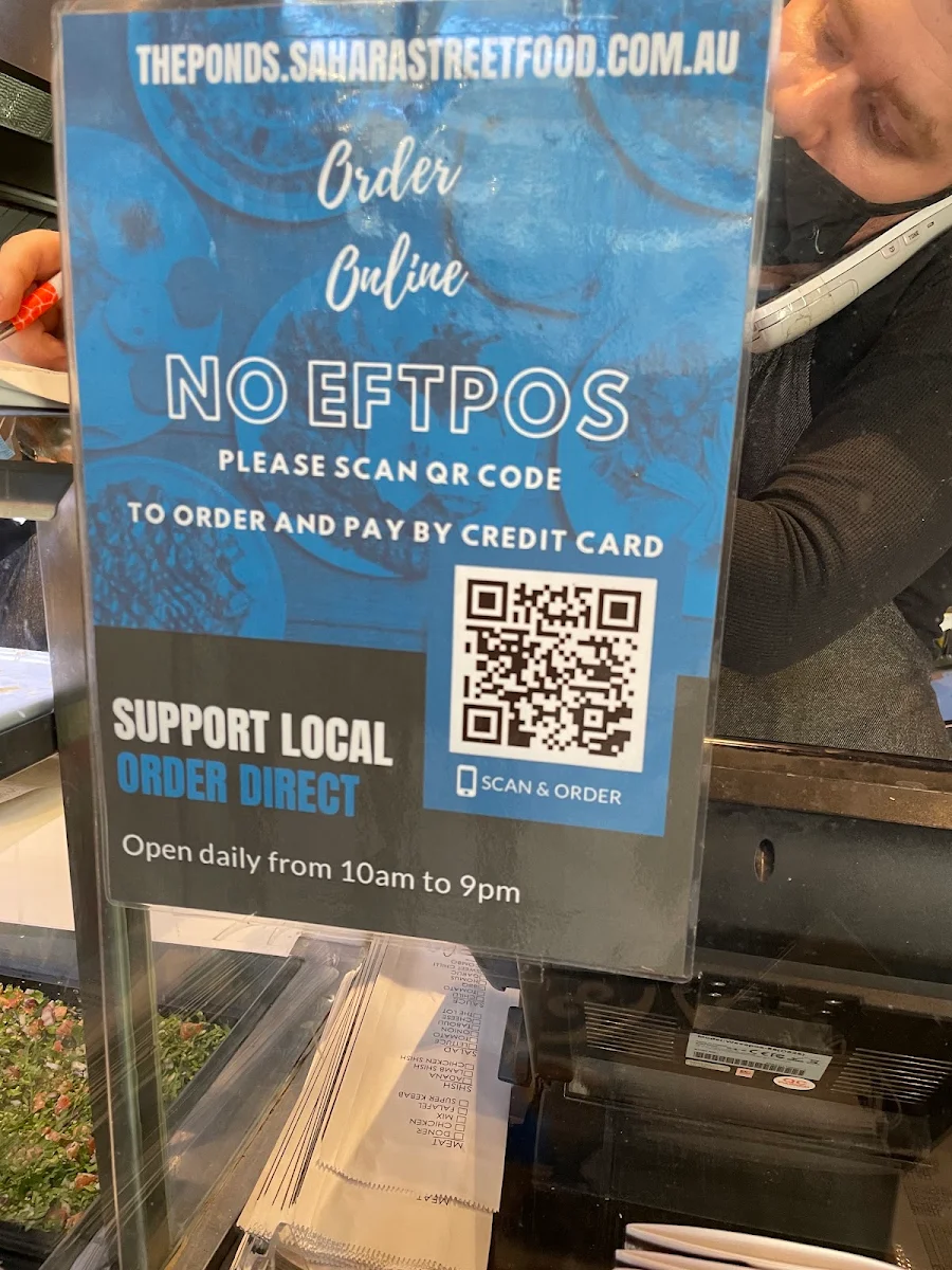 Menu, Sahara Street Food