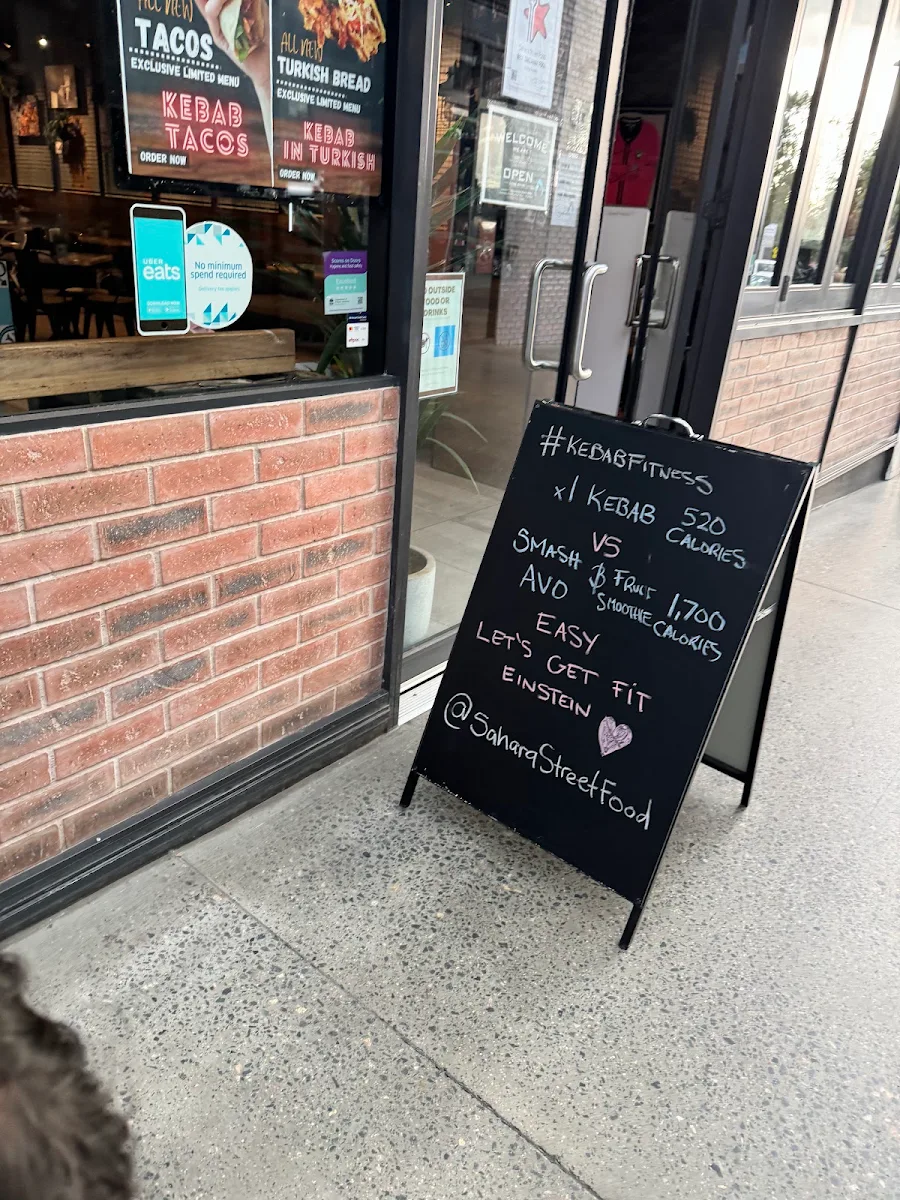 Menu, Sahara Street Food