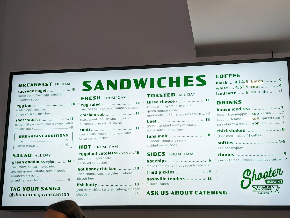 Menu, Shooter