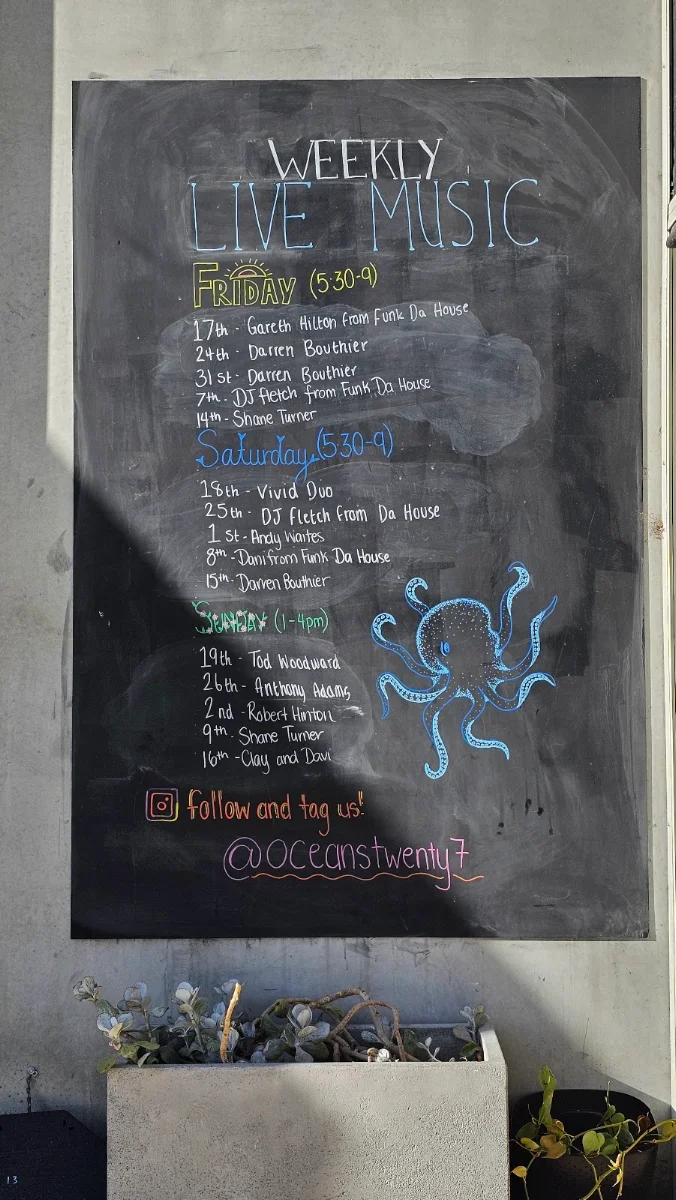 Menu, Oceans 27
