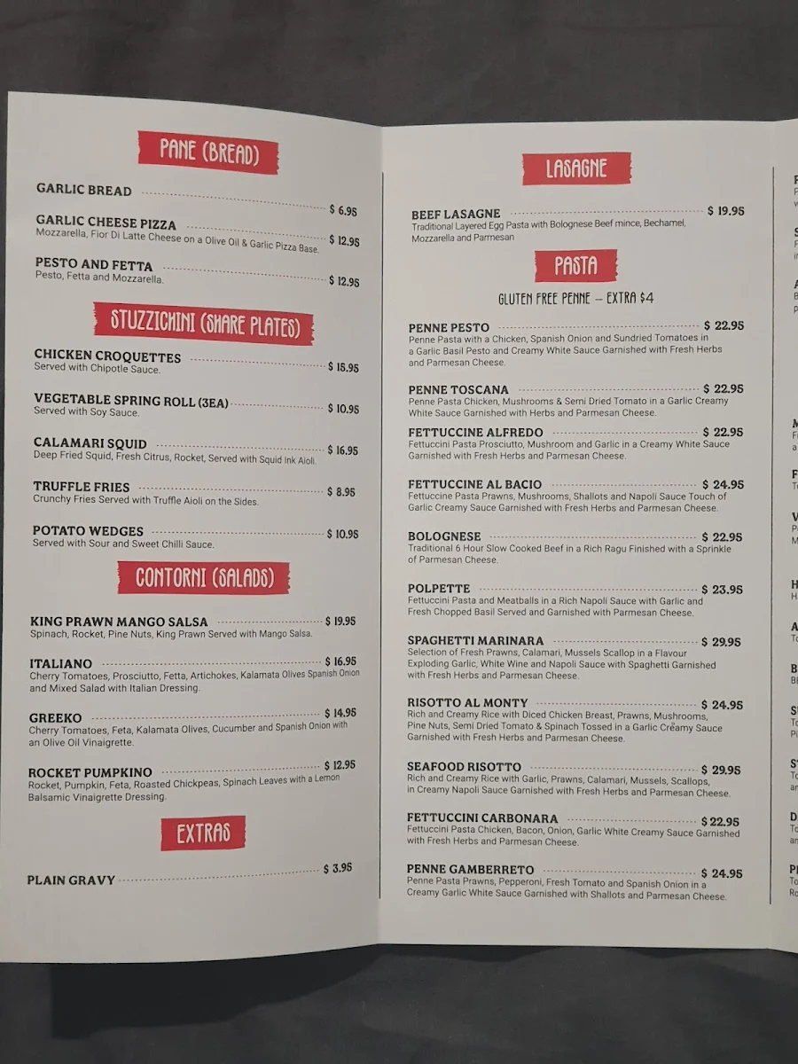 Menu, Steakout pizzeria - Pizza Italian Restaurant Sandstone Point