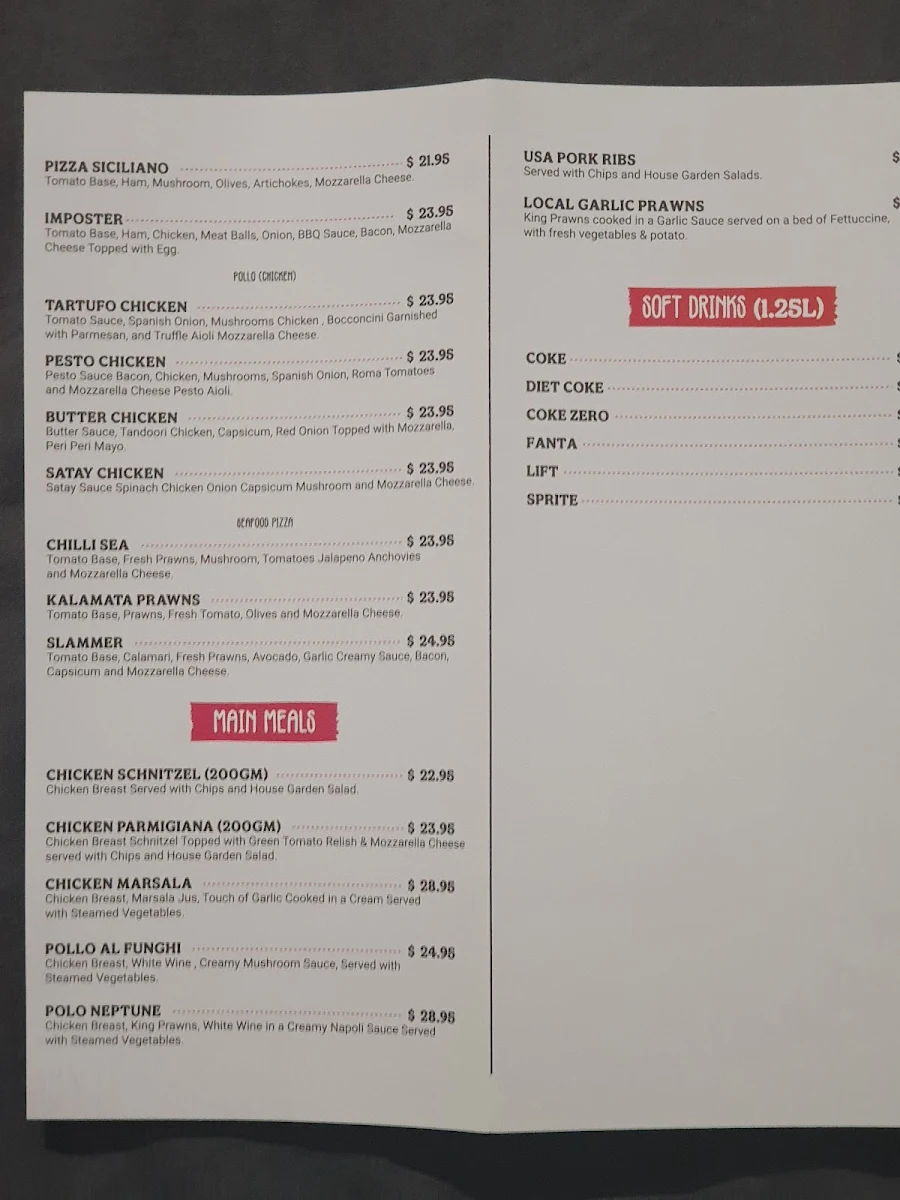 Menu, Steakout pizzeria - Pizza Italian Restaurant Sandstone Point