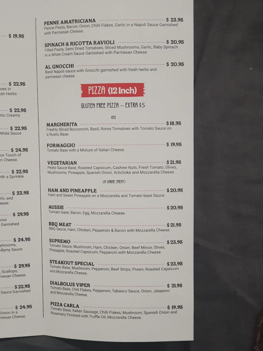 Menu, Steakout pizzeria - Pizza Italian Restaurant Sandstone Point