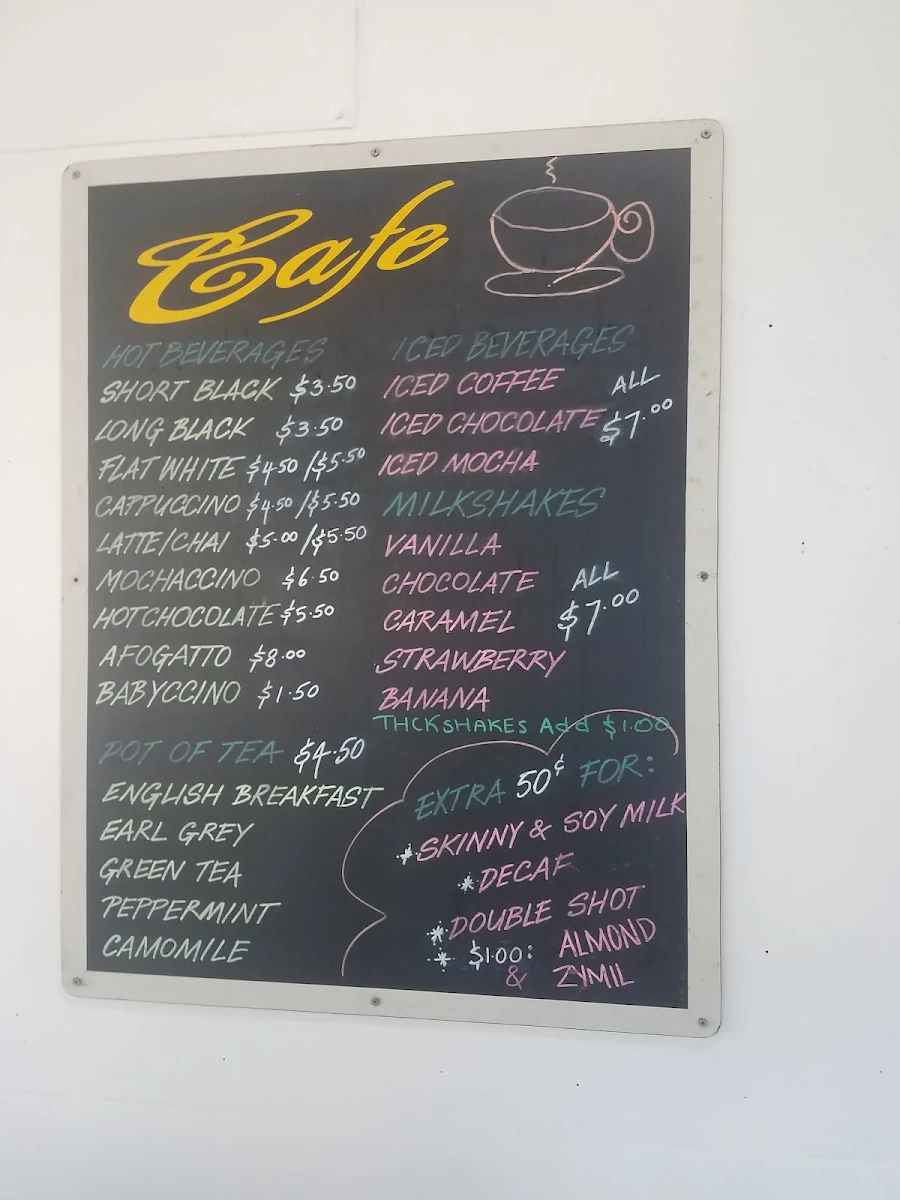 Menu, Eimeo Pacific Hotel