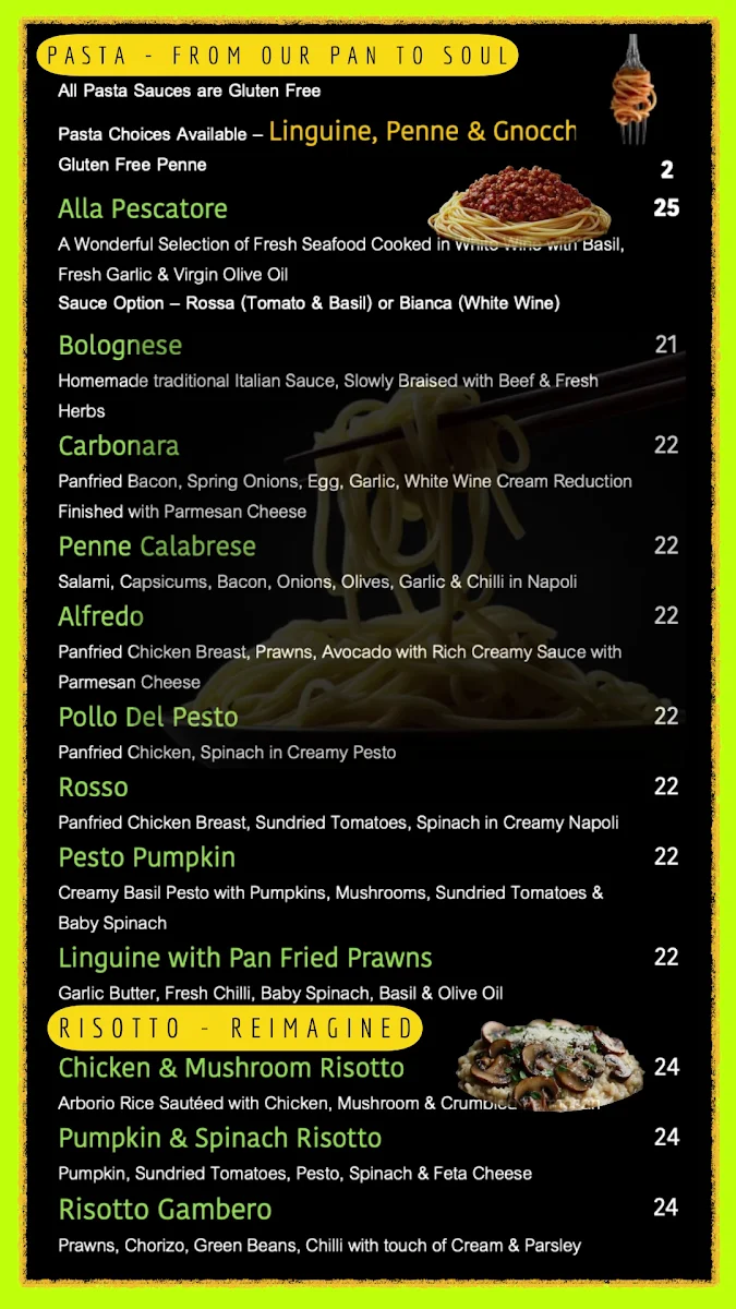 Menu, Beast Burger & Parma