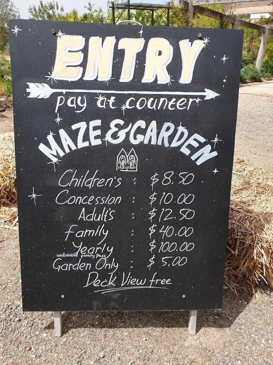 Menu, Barrabool Maze Estate