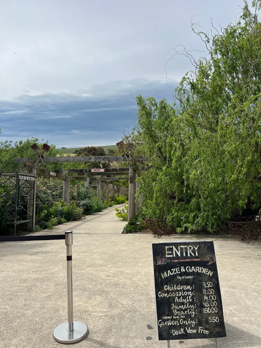 Menu, Barrabool Maze Estate