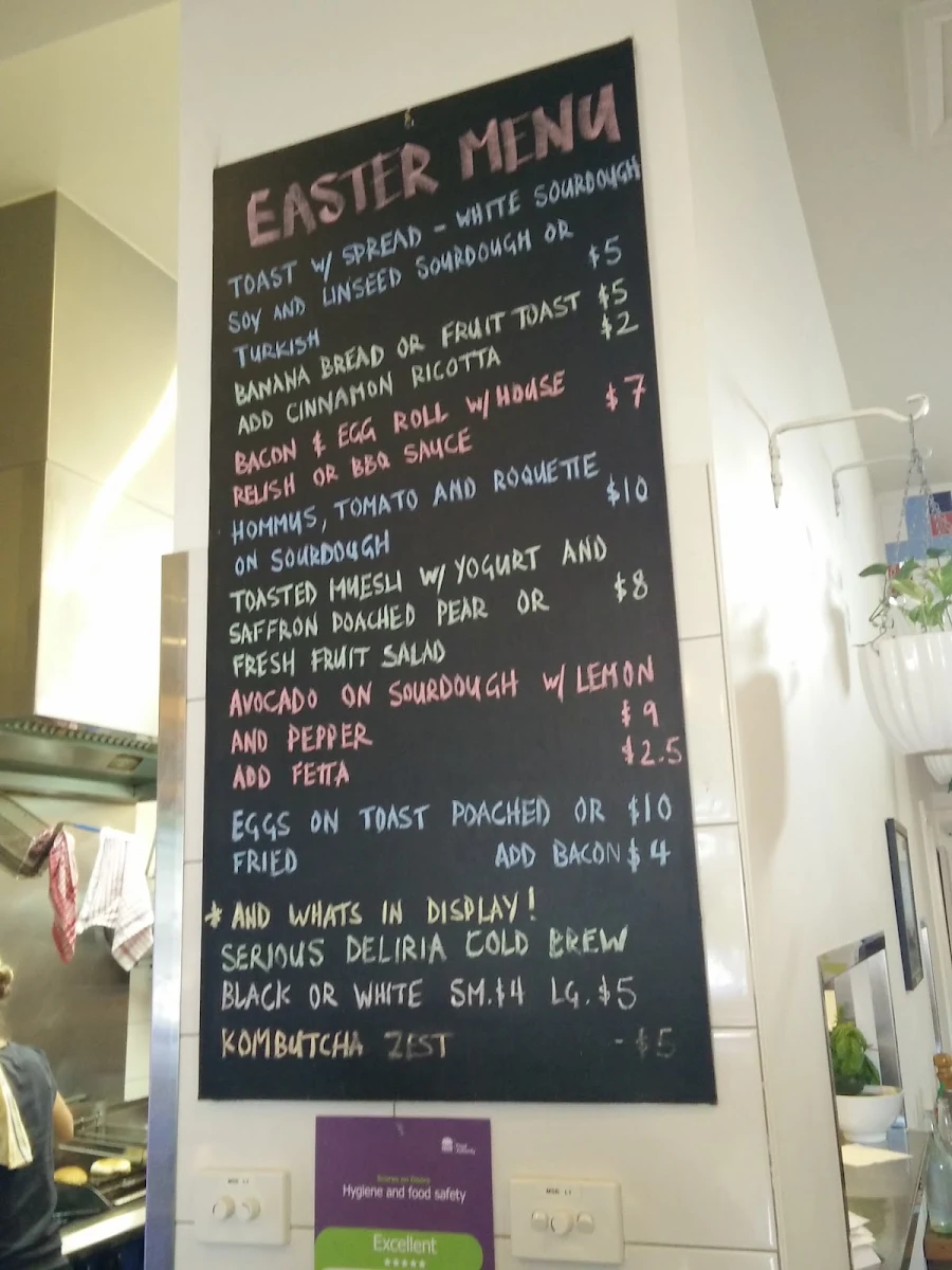 Menu, Ground Up Espresso