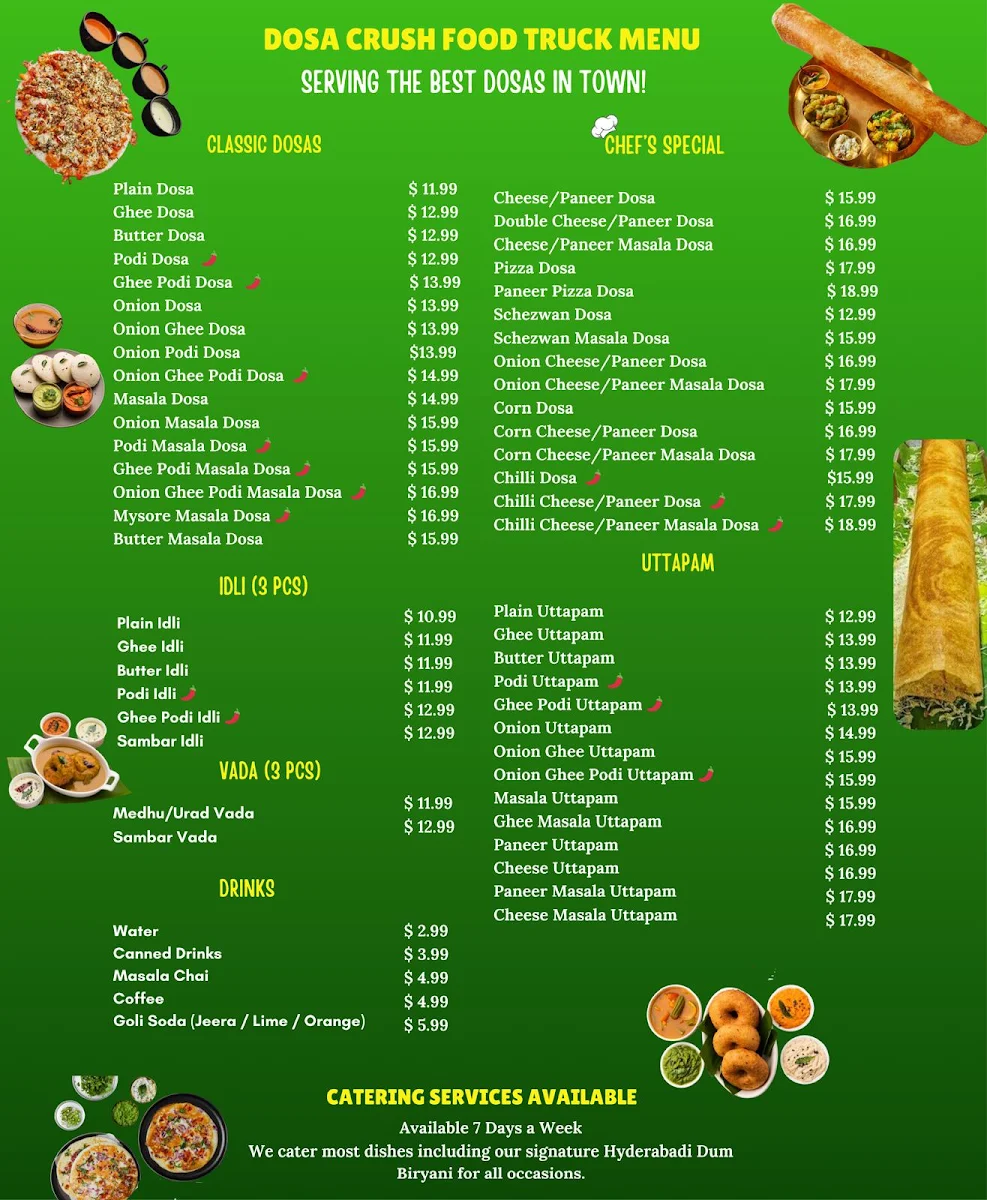 Menu, Dosa Crush
