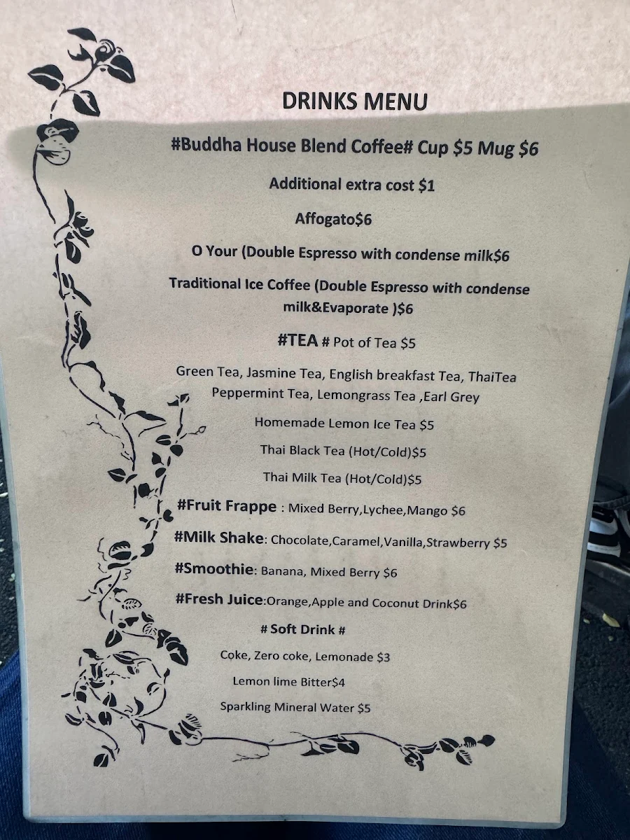 Menu, Buddha Thai
