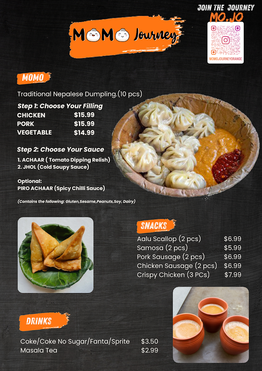 Menu, Momo Journey