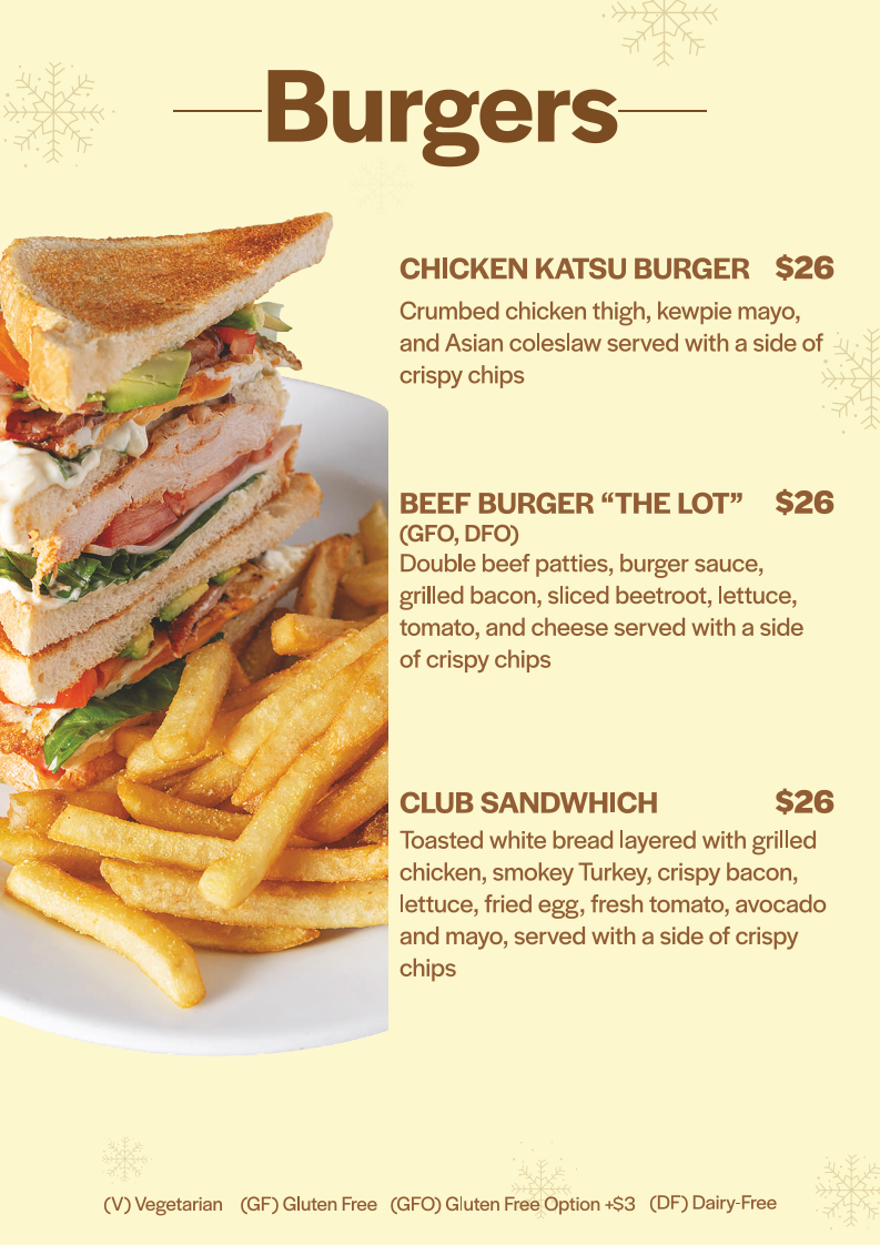 Menu, EQ Cafe & Restaurant | Gungahlin