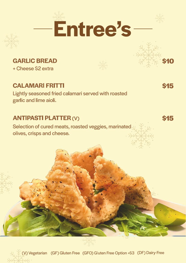 Menu, EQ Cafe & Restaurant | Gungahlin