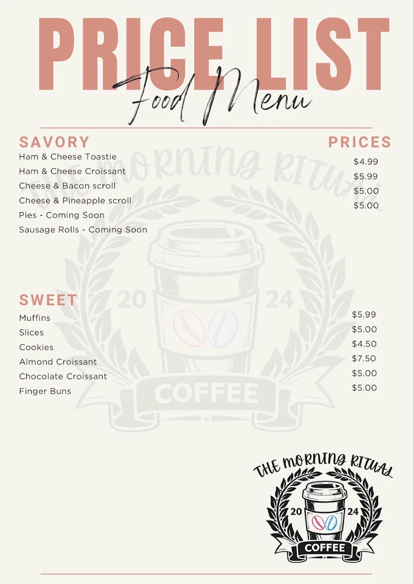 Menu, The Morning Ritual