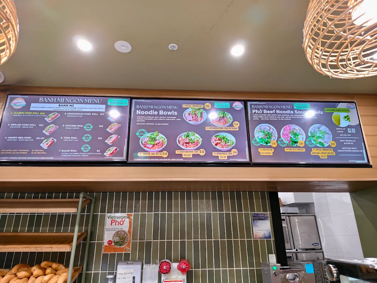 Menu, Banh Mì Ngon Lidcombe
