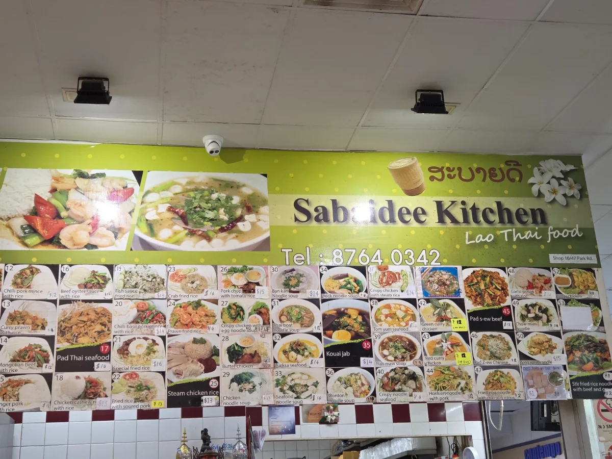 Menu, Sabaidee Kitchen Lao Thai Food