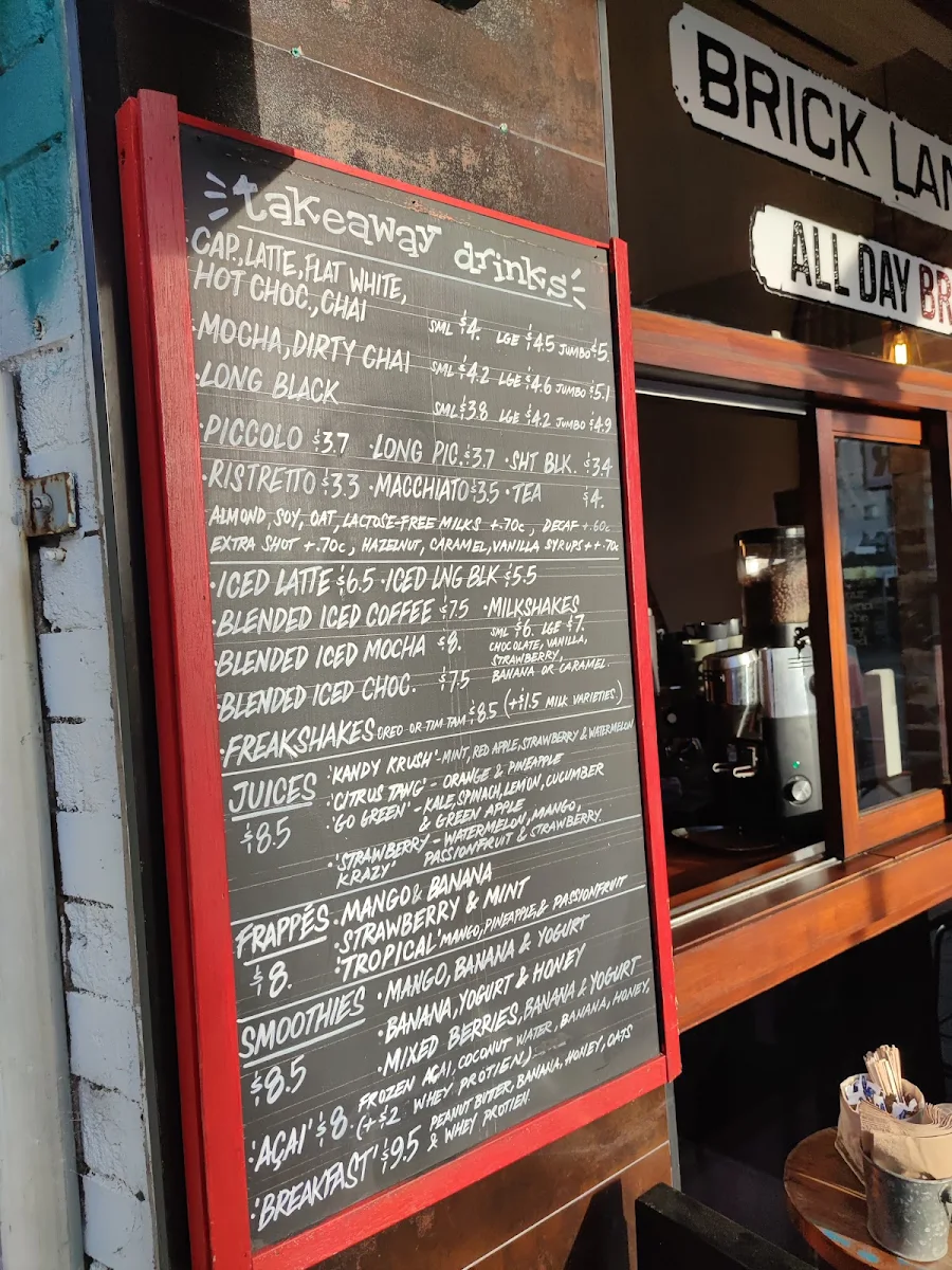 Menu, Bricklane N12