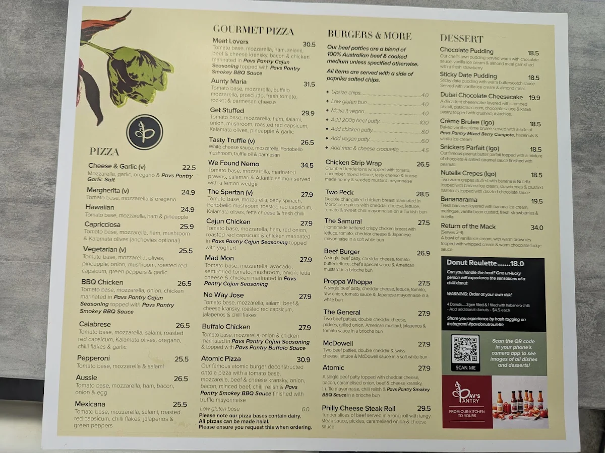 Menu, Dandenong Pavilion