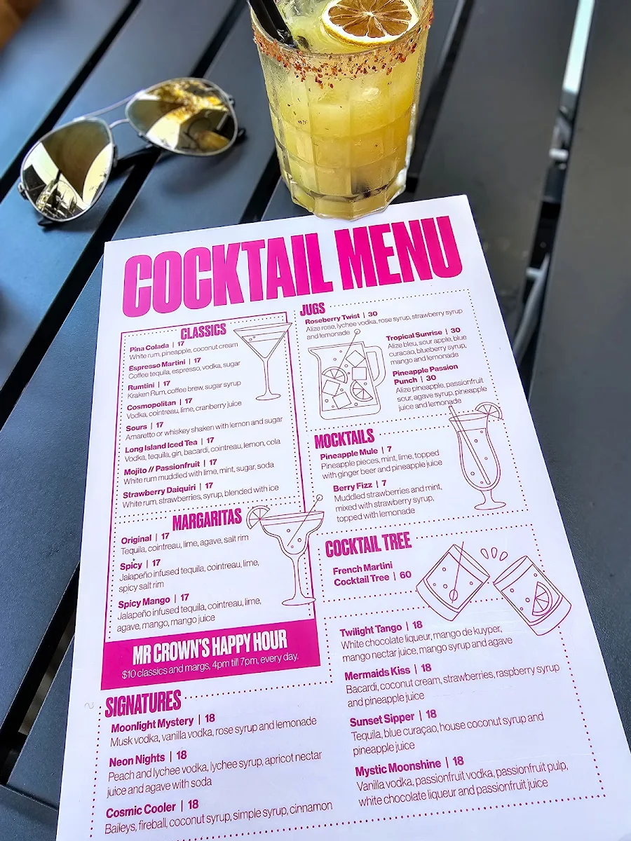 Menu, Mr Crown