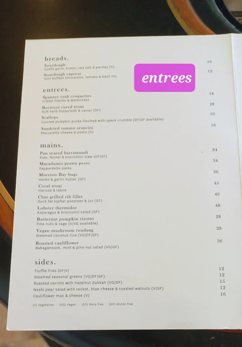 Menu, Coco s Kitchen + Bar