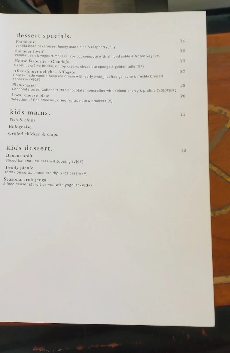 Menu, Coco s Kitchen + Bar