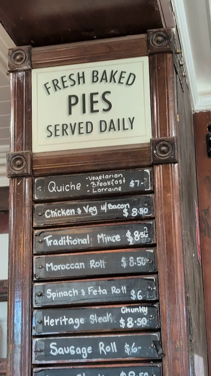 Menu, Heritage Bakery