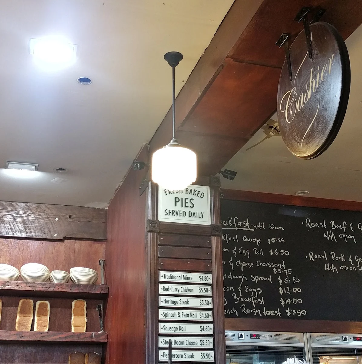 Menu, Heritage Bakery