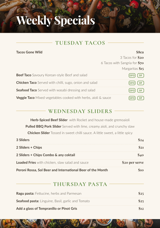 Menu, Casablabla - Multicultural Tapas Lounge Bar