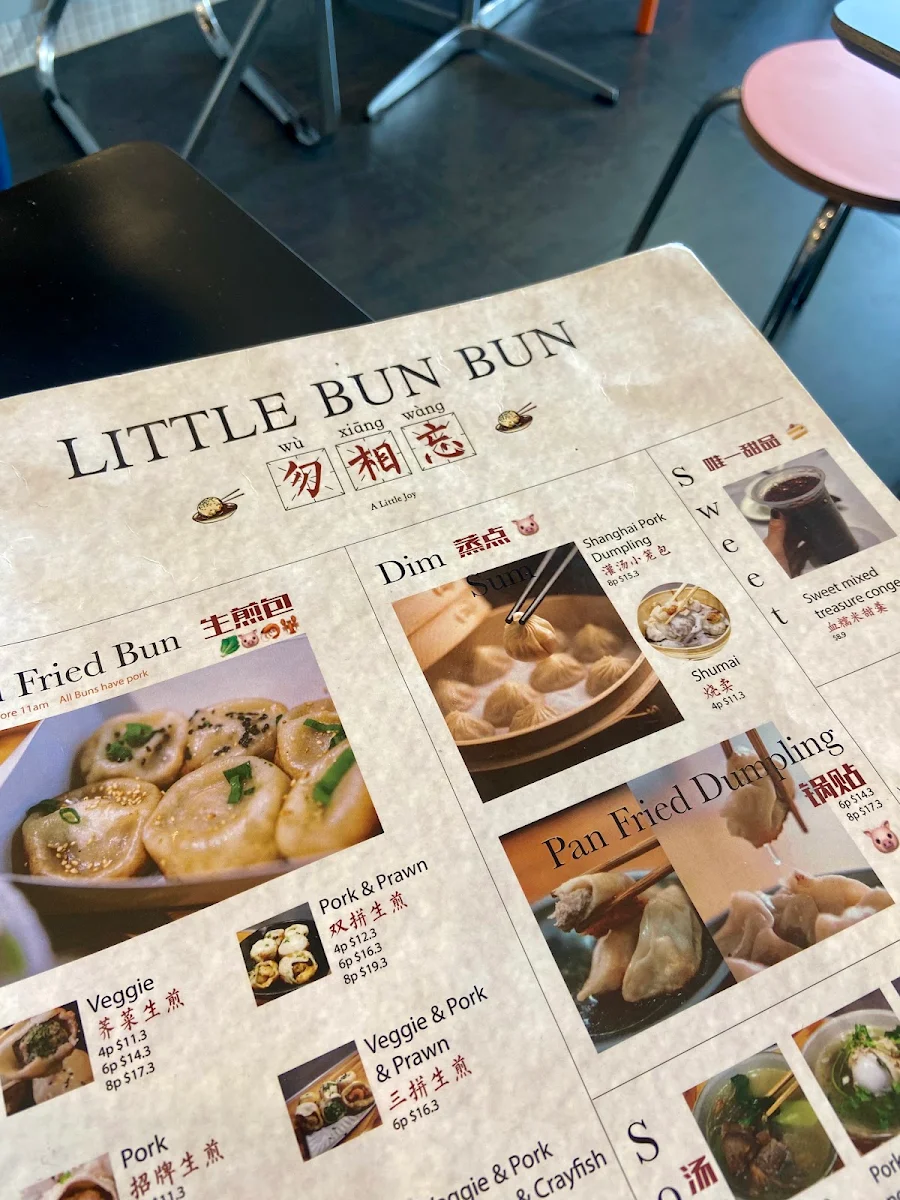 Menu, Little Bun Bun